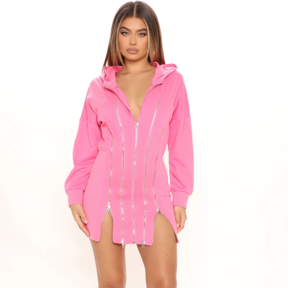 NWT! So Sporty Mini Hoodie Dress - Pink